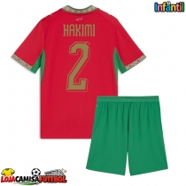 Camisa de Futebol Marrocos Achraf Hakimi #2 Equipamento Principal Infantil Mundo 2026 Manga Curta (+ Calças curtas)